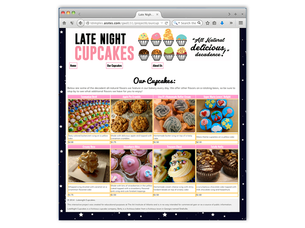 Cupcake Website